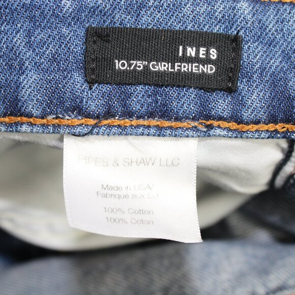 Veronica Beard Inez 10.75 Girlfriend Side Lace Stone Wash Blue Jeans, Size 26 - Picture 10 of 12